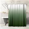 Americanflat Tenda Doccia 180x200 cm Verde Sfumato - Tenda per Doccia con Anelli in Metallo e 12 Ganci - Shower Curtain per Bagno Resistente all'Acqua in 100% Poliestere