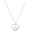 MILOR - Collana con Cuore Doppio; Collana Donna Oro con Ciondolo; Regalo Compleanni, Anniversari, Festa Mamma