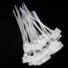 dentedeleao Fascette Autobloccanti con Etichetta - 200Pcs Segnacavi Elettrici Fermacavi Muro in Plastica, Risellante Fascette Elettricista per Ufficio, Casa e Giardino