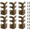 LT Easiyl 12 Pezzi Protezioni Angolari In Metallo Battiscopa Con Viti Per Mobili Soggiorno Ufficio E Gioielli Confezione Regalo 4,8x2,9x2,1cm Bronzo