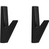 JINTANG 2 Pcs appendiabiti da parete,attaccapanni da muro Moderno,appendiabiti da muro in lega di zinco,attaccapanni da parete,per Bagno,Camera da Letto,portata fino a 20 kg（nero