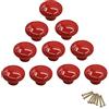 NUODWELL 10 pomelli rotondi colorati in ceramica per armadietti, maniglie a foro singolo per cassetti, credenze, cassettoni e ante