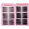 RhiVrillion Ciglia Finte Cluster Lashes Kit, Kit Estensioni Ciglia DIY Com 560 Pezzi, fake lashes Finte Cluster 30-100D Per Principianti Ragazze e Donne