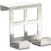 RICOO Ganci da Porta MH030S in Acciaio Inox Appendiabiti Salvaspazio con Montaggio Facile 6x5x4,5 cm Argento Design Elegante per Bagni Cucine e Uffici