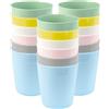 Generic Kalas - Set di 18 bicchieri di plastica per bambini, 230 ml, colori pastello, impilabili, lavabili in lavastoviglie