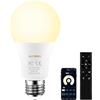 AILEMING Lampadina LED con telecomando 2.4GHz, A19 12W lampadina intelligente che cambia colore per lampada, camera da letto, atmosfera rilassante, 12W 1000lm, equivalente a 100W, dimmerabile dal 1%