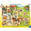 Ravensburger Puzzle per bambini Ravensburger - 06164 On the horse farm - Puzzle a telaio per bambini dai 4 anni in su, con 40 pezzi