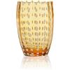 Zafferano 32 cl - Perle Bicchiere Acqua Pallini Bianchi in Vetro - Set 2 Pezzi