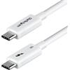 StarTech Cavo Thunderbolt 5 da 1 m, 80 Gbps (fino a 120 Gbps), PD 240 W, 8K 60Hz, Cavo Thunderbolt Certificato compatibile con TB4 / USB4 / USB-C; Bianco