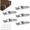 PHMING 5 Pezzi Chiusura a Leva, Acciaio Inossidabile Fermaglio Chiusure Leva Blocco, Chiusura in Acciaio Inox, Viti Incluse, per Cassette Degli Attrezzi, Armadietti