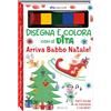 Crealibri Arriva Babbo Natale! Dita colorate. Disegna e colora con le dita. Ediz. a colori. Ediz. a spirale. Con 5 inchiostri colorati per dita