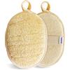 YIQINGJIE Scrubber per il Corpo Esfoliante in Spugna di Luffa Naturale (2 Pezzi), Realizzato in Spugna di Loofah per Doccia Ecologica e Biodegradabile, Luffa per Donne e Uomini