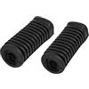 A ABSOPRO Moto Pedane Piede Riposo Pedale Copertura Gomma Nero (2Set)