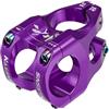 A ABSOPRO Attacco Manubrio 1 Pz per Mountain Bike CNC Lega Alluminio 35mm | Colore Viola, Dimensioni 7.7x4.5x4.1cm, Filettatura M5x0.8, Diametri Int. 31.8mm/28.6mm, Per Bici Da Strada
