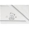 Coccolissimi Set Lenzuola Per LETTINO BIANCO GRIGIO 100% Cotone TIMMY
