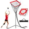 VEVOR Rete per Allenamento Pallavolo, Angolazione e Altezza Regolabili, Portatile con Base in Acciaio e Borsa per Trasporto, Rete Bersaglio per Interni ed Esterni per Servizio e Schiacciata
