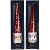 Kaemingk Puntale in Vetro Babbo Natale o Pupazzo di Neve 30cm Kaemingk ass Prezzo cad