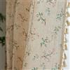 ENJOYBRIDAL Tende floreali in stile fattoria lunghe 248 cm, semi-oscuranti, per soggiorno, in misto cotone e lino, tende per finestre bohémien, con nappa, tasca per asta, tende per camera da letto, 2