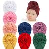 inSowni Confezione da 8 fiocchi per capelli morbidi ed elastici, motivo floreale, turbante, berretti, berretti, berretti, berretti, fasce larghe per la testa, accessori per neonate e bambini, bianco,