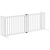 PawHut Cancellino per Cani Taglia Media e Piccola Estensibile Autoportante in Legno, 102-183x57x70 cm, Bianco | Aosom Italy
