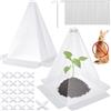 KAHEIGN 20 Pezzi Campane per Piante da Giardino, 28CM x 20CM Pieghevole Copertura per Campana per Piante in Plastica Mini Serra Riutilizzabile per Protezione da Sole Neve Gelo Lumache Uccelli Insetti