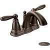 Moen 6610ORB Brantford two-handle Low ARC Bathroom Faucet with Drain Assembly, oil Rubbed Bronze