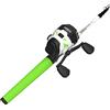 Zebco Quantum Zebco Roam,Canna da pesca telescopica e mulinello da spincast Combo, in fibra di vetro resistente, con impugnatura ComfortGrip, pre-bobinato con linea Cajun da 4.5 kg, colore: verde