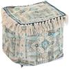 DKD Home Decor Pouf Blu e Beige, Estándar