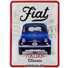 Targa in Metallo Vintage 15x20 cm Tema Fiat 500 The Italian Classic Idea Regalo