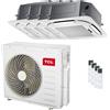 TCL Condizionatore TCL Cassetta 4 vie Serie S quadri split 9000+12000+18000+18000 BTU inverter A++ wifi unità esterna 12.2 kW MT4250/MN09SS2_1/MN12SS1_1/M