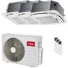 TCL Condizionatore TCL Cassetta 4 vie Serie S trial split 9000+9000+12000 BTU inverter A++ wifi unità esterna 7.9 kW MT2730/MN09SS2_2/MN12SS1_1