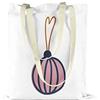 Bonamaison Borsa Tote Stampata 100% Cotone, Borsa Della Spesa Riutilizzabile, Borsa Della Spesa, Lavabile in Lavatrice, Ecologica, Borsa in Tela Con Manici, 48x55 Cm - Progettata E Prodotta in Turchia