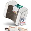Medical Nights Cuscino per ginocchia per chi dorme sul fianco. Cuscino ortopedico per gambe per alleviare fianchi, schiena e ginocchia. Cuscino ergonomico in memory foam con design antiscivolo.