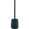 MSV - Scopino per WC con Supporto in Ceramica - Modello MAONIE - Setole Resistenti all'Usura - 10,4 x 38,8 cm - Autoportante - Porta scopino Non Fisso - Design Classico ed Elegante - Petrolio Opaco