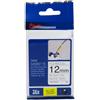 compatibile con BROTHER Nastro FLESSIBILE Laminato Nero su Bianco (12mm X 8m) per BROTHER TZ-FX231, TZe-FX231