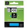 compatibile con DYMO Nastro Nero su Bianco (6 mm X 7 m) per DYMO D1 (S0720780) 43613