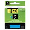 compatibile con DYMO Nastro Nero su Giallo (6 mm X 7 m) per DYMO D1 (S0720790) 43618