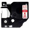 compatibile con DYMO Nastro Rosso su Bianco (12 mm X 7 m) per DYMO D1 (S0720550, 45015)
