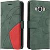 Fatcatparadise Cover per Samsung Galaxy J5 2016 / J510, Flip Caso in PU Pelle Case Libro Portafoglio Protettiva Custodia con TPU Sottile Antiurto,[Kickstand][Slot per Schede][Magnetica] (Verde)