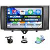 CAMECHO 4G+64G 8Core Qualcomm Android 15 Autoradio per Mercedes Benz Smart Fortwo W451 2011-2015 con Carplay Android Auto, Schermo Auto da 9 Pollici 2Din con GPS WIFI BT FM/RDS DSP SWC Retrocamera+MIC