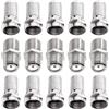 KUOQIY 15 Pezzi Set di Connettori F, Connettori a Vite di Tipo F e Accoppiatori di Tipo-F, SAT Connettore Satellitare, per TV Satellitare, Aerea, Sky, Freesat, Cavo Coassiale, Argento