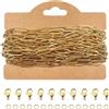 TOAOB THE ONE AND ONLY BABY TOAOB 5 Metri Catena in Acciaio Inox Oro Catene per Collana Fai da Te con Chiusure di Gioielli e Anellini per Bigiotteria Braccialetti 4x14 mm