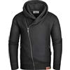 Grin&Bear Felpa con Cappuccio e Zip da Uomo GB016-Charcoal-M
