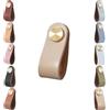 Voleseni 4 Pezzi Maniglie per Mobili in Pelle, Manopole Maniglie Armadio, Pomelli per Mobili, Pomello Porta per Cassetti, Armadio Cameretta, Cucina,Tavolo da Toeletta