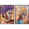 DKD Home Decor Tela 60 x 3,5 x 80 cm coloniale Africana (2 Pezzi)
