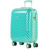ITACA - Trolley Bambina Rigido Colorato Valigia Bambina Viaggio Trolley Bimba Cabina Trolley Bagaglio A Mano Bambina Resistente Leggera, Bagaglio a Mano Ryanair. Lucchetto a Combinazio, Talpe di menta