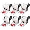 BETCKEY - 6 Rotoli Etichette DK-22251, 62mm x 15.24m, Rosso/nero su Bianco, 6 Etichette a Lunghezza Continua, Rosso/Nero su Bianco per Stampanti di Etichette Brother QL