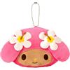 Sanrio NUOVO! Sanrio My Melody Hawaiian Host Pouch - Hibiscus Face Bag 4,3"