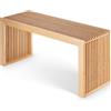 BAM BOO BOX Panca da Ingresso in Bambù - Panca in Legno Moderna 90x33x43cm, Panca da Camera da Letto e Corridoio, Panchina da Interno in Legno Naturale, Ideale come Panca per Ingresso o Camera | Capacità 250kg