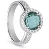 ALFIERI & ST. JOHN 925 Anello armonia con quarzo verde e zirconi